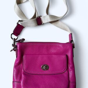 Coach Pink Leather Crossbody Purse - Adjustable Strap*
